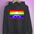 LGBTQ Rainbow Pride Pirate Flag Hoodie - Dark Grey Heather